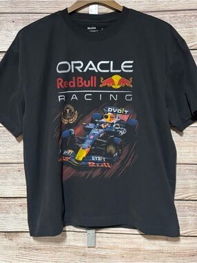Hollister Black Oracle Red Bull Racing Graphic Tee XL